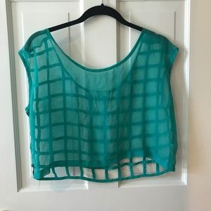 LF Teal Crop Top